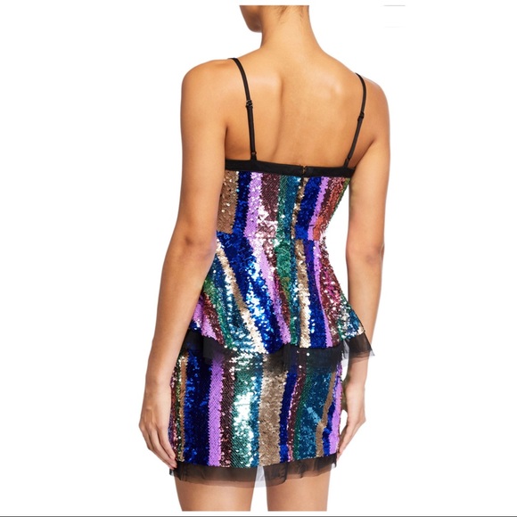 Sequin Cami Top And Mini Wrap Skirt Two Piece Set - Picture 2 of 7
